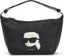 Karl Lagerfeld Hobo bags Ikonik 2.0 Lea Zip Sb Grainy in zwart - Thumbnail 1