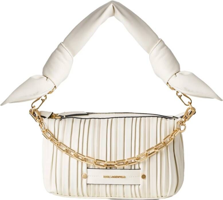 Karl Lagerfeld Shoulderbag Small Kushion Knotted Wit Dames
