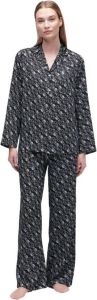 Karl Lagerfeld Sleepwear Set Ikonik 2.0 Long Sleeve PJ Set Zwart Dames