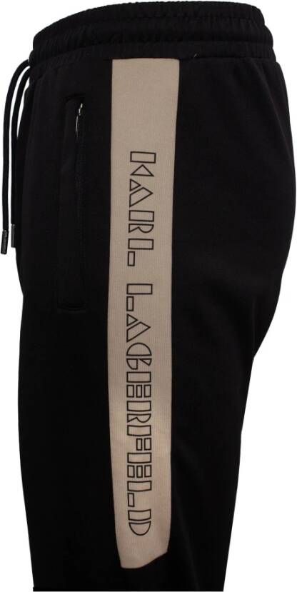 Karl Lagerfeld Logo-Tape Trekkoord Trainingsbroek Black Heren