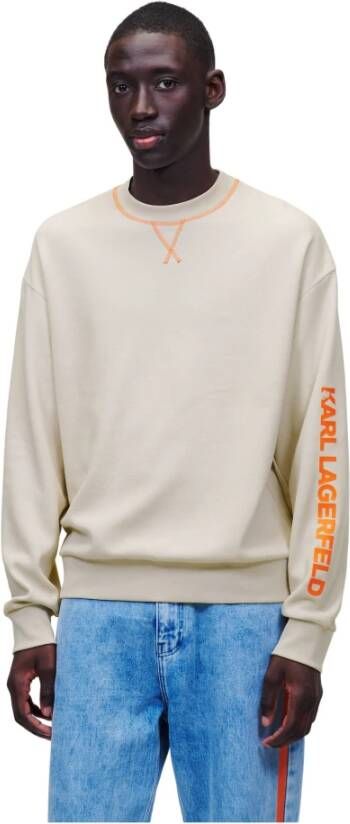 Karl Lagerfeld Sweatshirt logo pique Grijs Heren