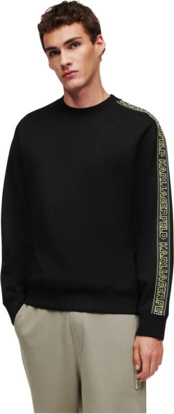 Karl Lagerfeld Sweatshirt logo tape Zwart Heren