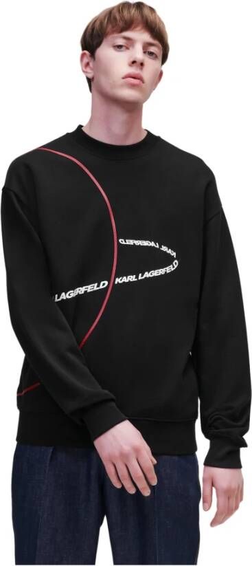Karl Lagerfeld Sweatshirt Mars -logo Zwart Heren