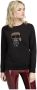 Karl Lagerfeld Ikonik Rhinestones Sweatshirt 210W1822 999 Zwart Dames - Thumbnail 7