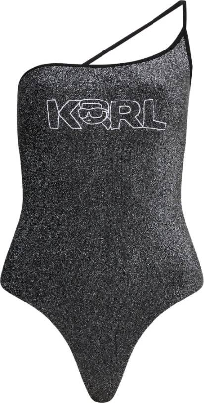 Karl Lagerfeld Swimwear Body Ikonik 2.0 Lurex Swimsuit Zwart Dames