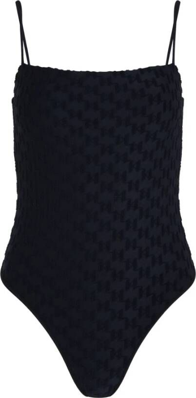 Karl Lagerfeld Swimwear Body Monogram Swimsuit Zwart Dames