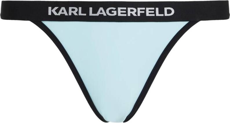Karl Lagerfeld Swimwear Bottom Bikini Bottoms with Logo Elastic Blauw Dames