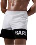 Karl Lagerfeld Swimwear Bottom Colour Block Boardshorts Wit Heren - Thumbnail 4