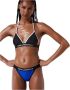Karl Lagerfeld Swimwear Top Triangle Bikini Top met logo elastisch Zwart Dames - Thumbnail 1