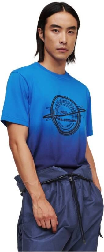 Karl Lagerfeld T-Shirt Athleisure Logo Blauw Heren