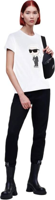 Karl Lagerfeld T-shirt Ikonik 2.0 Wit Dames