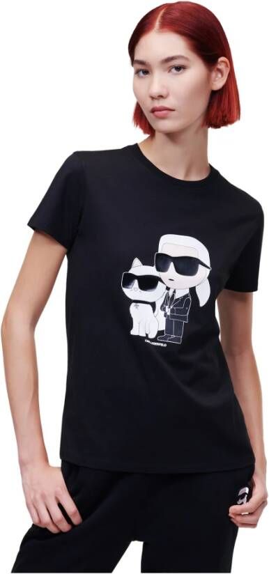 Karl Lagerfeld T-shirt Ikonik 2.0 Zwart Dames