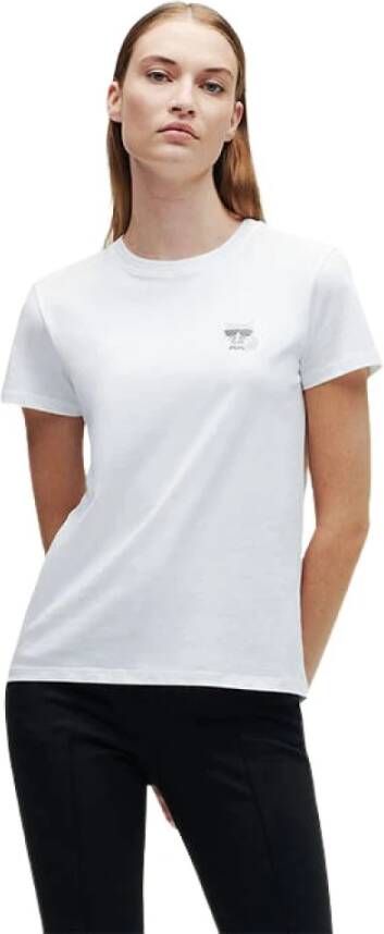 Karl Lagerfeld T -shirt ikonik mini chupette rs 216W1730 100 Wit Dames