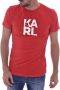 Karl Lagerfeld Beachwear T-shirt met labelprint - Thumbnail 2