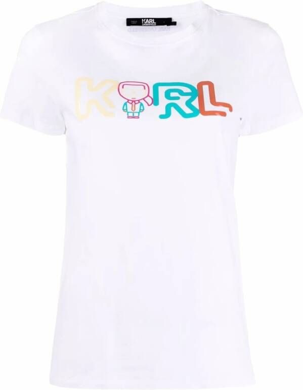 Karl Lagerfeld Jelly Mini Karl Logo T-Shirt Geel Dames