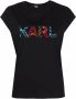 Karl Lagerfeld T-Shirt Zwart Dames - Thumbnail 1
