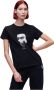 Karl Lagerfeld T-Shirt Ikonik 2.0 Zwart Dames - Thumbnail 1