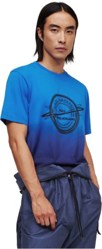 Karl Lagerfeld T-Shirt Athleisure Logo Blauw Heren