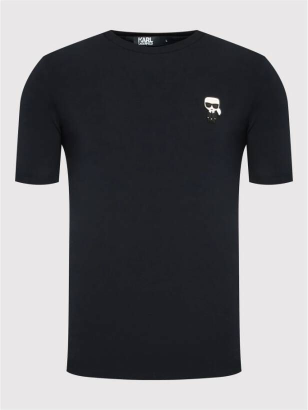 Karl Lagerfeld Blauw Logo-Patch T-Shirt van Blue Heren