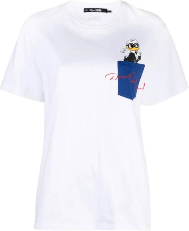 Karl Lagerfeld T-Shirt Disney Print White Dames
