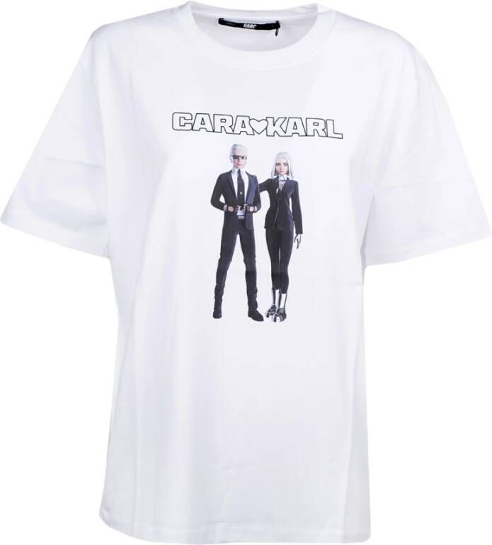 Karl Lagerfeld Avatar T-shirt in het wit White Dames