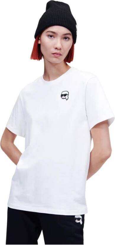 Karl Lagerfeld T-Shirt Ikonik 2.0 Oversized Wit Dames