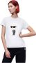 Karl Lagerfeld T-shirt Ikonik 2.0 Wit Dames - Thumbnail 6