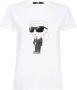 Karl Lagerfeld T-Shirt Maxi Print White Dames - Thumbnail 1