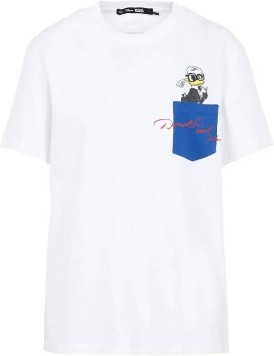 Karl Lagerfeld T-Shirt Disney Print White Dames