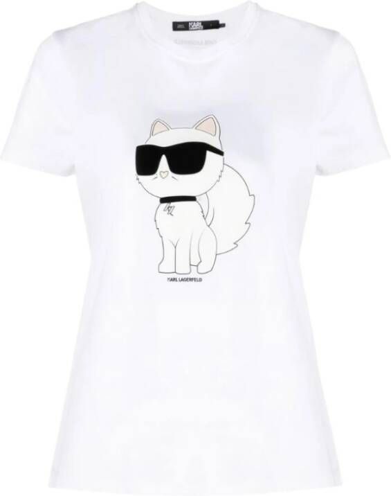 Karl Lagerfeld T-Shirt Maxi Print White Dames