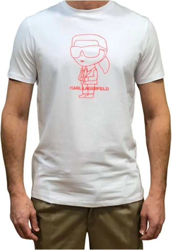Karl Lagerfeld T-Shirts Wit Heren