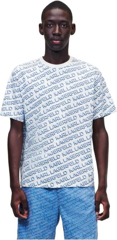 Karl Lagerfeld T-Shirts Blauw Heren