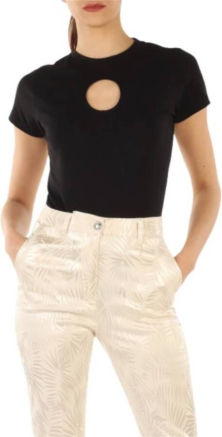 Karl Lagerfeld Bodywear uitgesneden Logo Jersey Body Zwart Dames