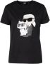 Karl Lagerfeld T-Shirt Maxi Print Black Dames - Thumbnail 1