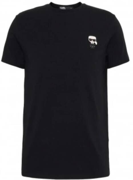 Karl Lagerfeld Zwart Katoenen T-Shirt Black Heren