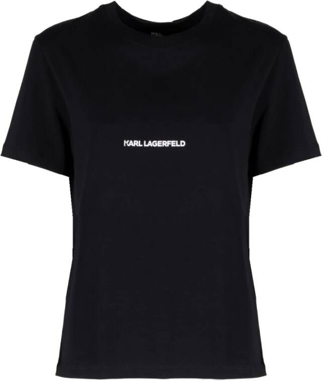 Karl Lagerfeld Zwart Logo Print T-Shirt Black Unisex