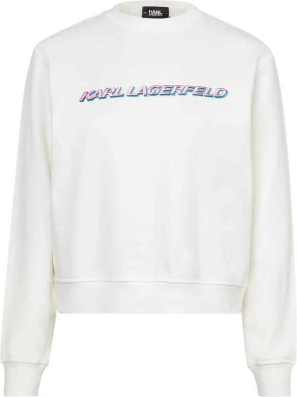 Karl Lagerfeld Toekomstig logo -crop sweatshirt Wit Dames