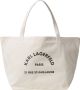 Karl Lagerfeld Shoppers Rue St Guillaume Canvas Tote in beige - Thumbnail 1