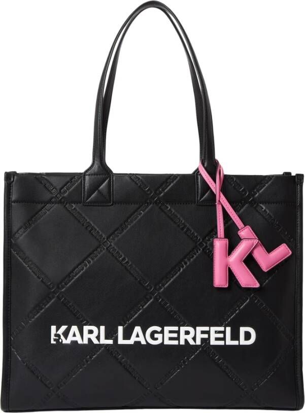 Karl Lagerfeld Tote Large K Skuare Embossed Zwart Dames