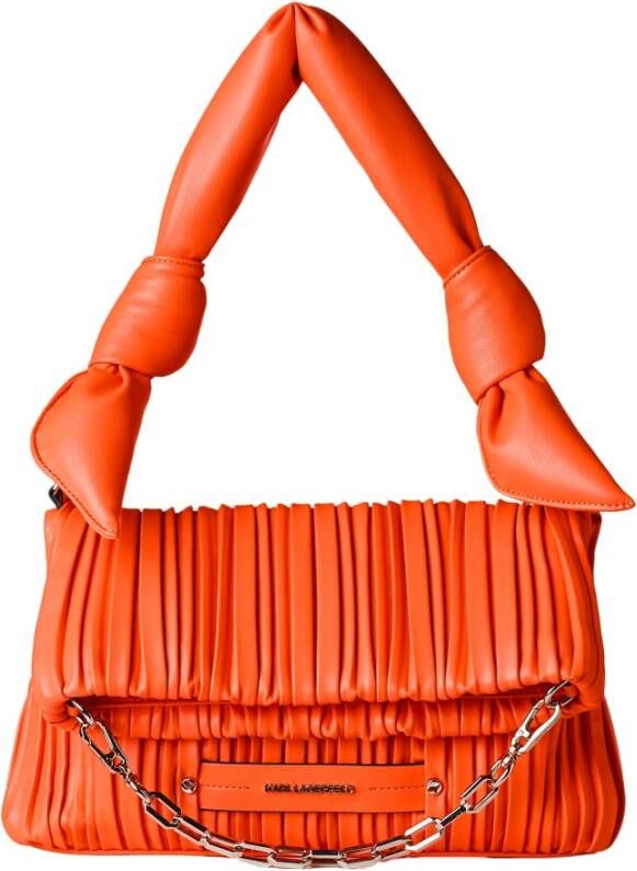 Karl Lagerfeld Totes Kushion Knotted Small Fold Tote in oranje