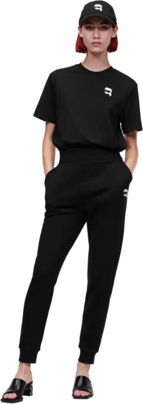 Karl Lagerfeld Zwarte Casual Fitness Sweatbroek Black Dames