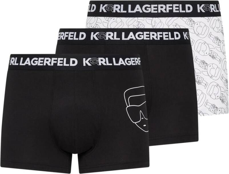 Karl Lagerfeld Underwear Bottom Multipack Ikonik 2.0 Trunk Set (Pack 3) Zwart Heren