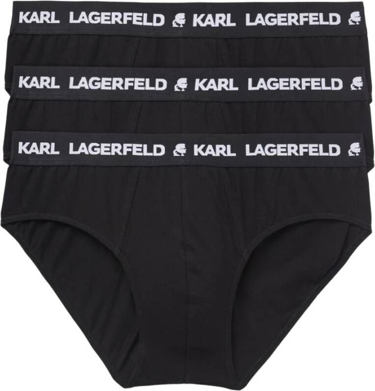 Karl Lagerfeld Underwear Bottom Multipack Logo Briefs Set (Pack of 3) Zwart Heren