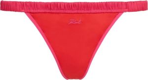 Karl Lagerfeld Underwear Bottom Bi-Colour Satin Thong Rood Dames