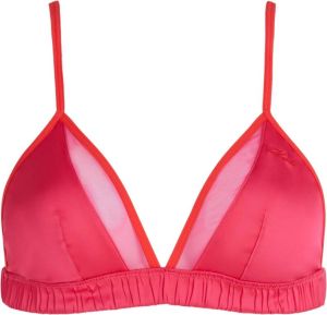 Karl Lagerfeld Underwear Top Bi-Colour Satin Triangle Bra Roze Dames