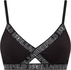 Karl Lagerfeld Underwear Top Ikonik 2.0 Peephole Bra Zwart Dames