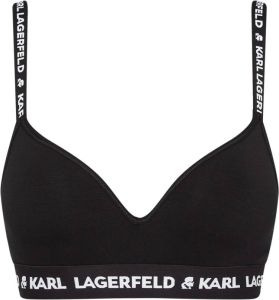 Karl Lagerfeld Underwear Top Logo Padded Bra Zwart Dames