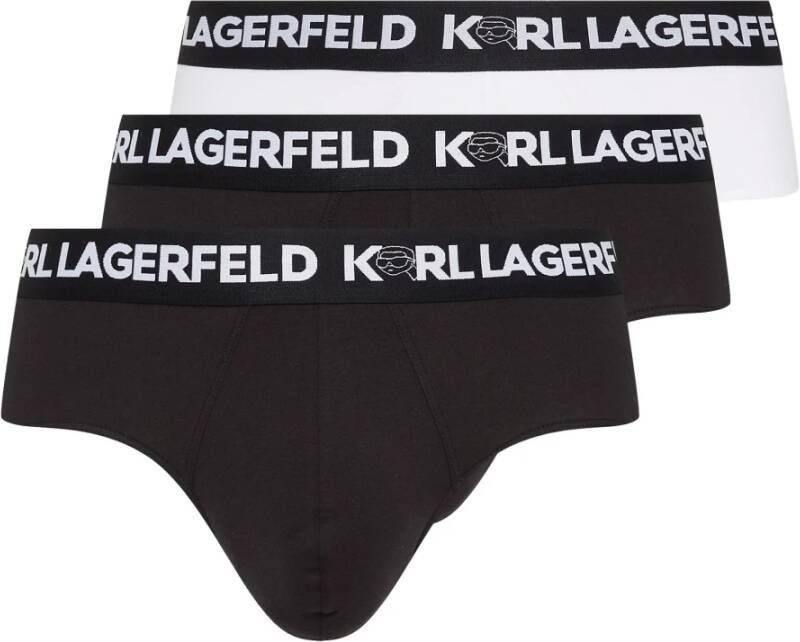 Karl Lagerfeld Underwear Bottom Multipack Ikonik 2.0 Brief Set (Pack 3) Zwart Heren