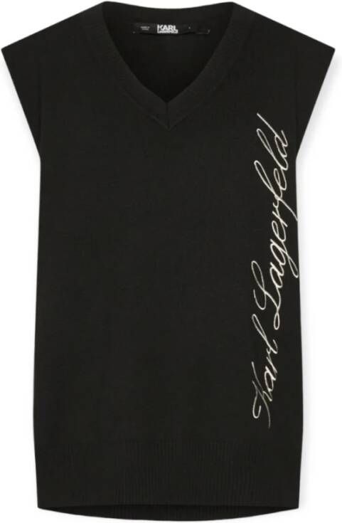 Karl Lagerfeld V-neck Knitwear Zwart Dames