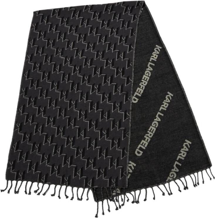 Karl Lagerfeld veelzame-wool-scarf Zwart Dames